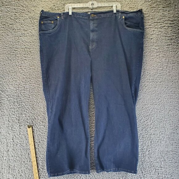 Woman Within Jeans Womens 32W Blue Classic Stretch Denim High Rise Bootcut - Picture 1 of 12